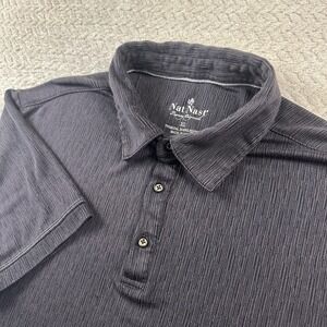 Nat Nast Polo Shirt Luxury Originals Men's XL Gray Collared Golf preppy modern